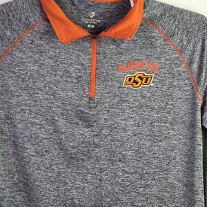 Colosseum Oklahoma State Cowboys Adult XL Gray 1/4" Zip Long Sleeve Pullover